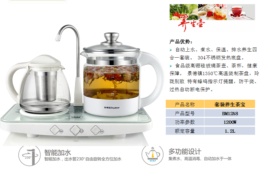 荣事达套装养生茶宝BM12A8  价格：469元